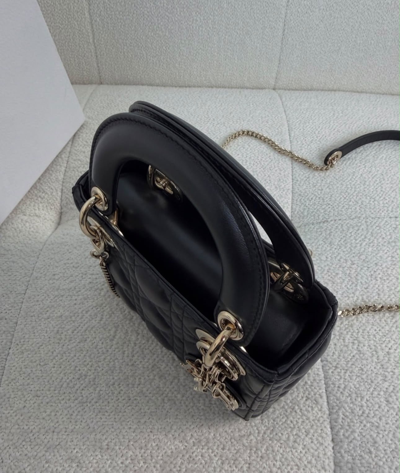 Lady Dior Mini – Black Lambskin - Image 4