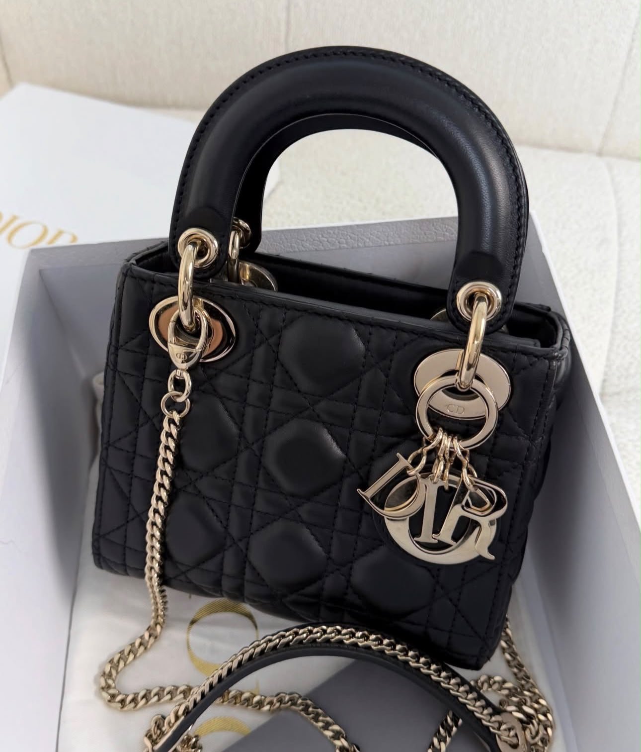 Lady Dior Mini – Black Lambskin