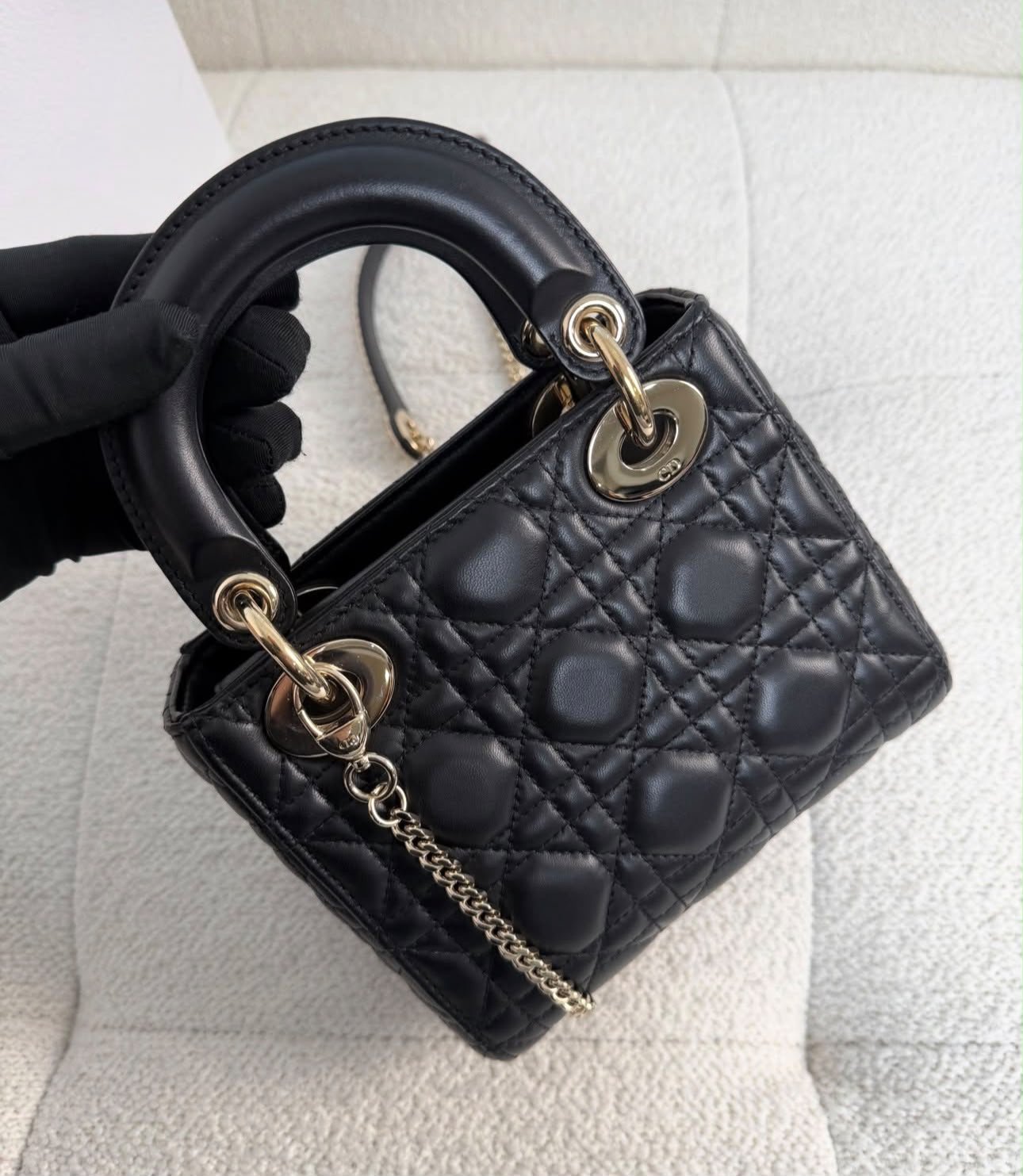 Lady Dior Mini – Black Lambskin - Image 6