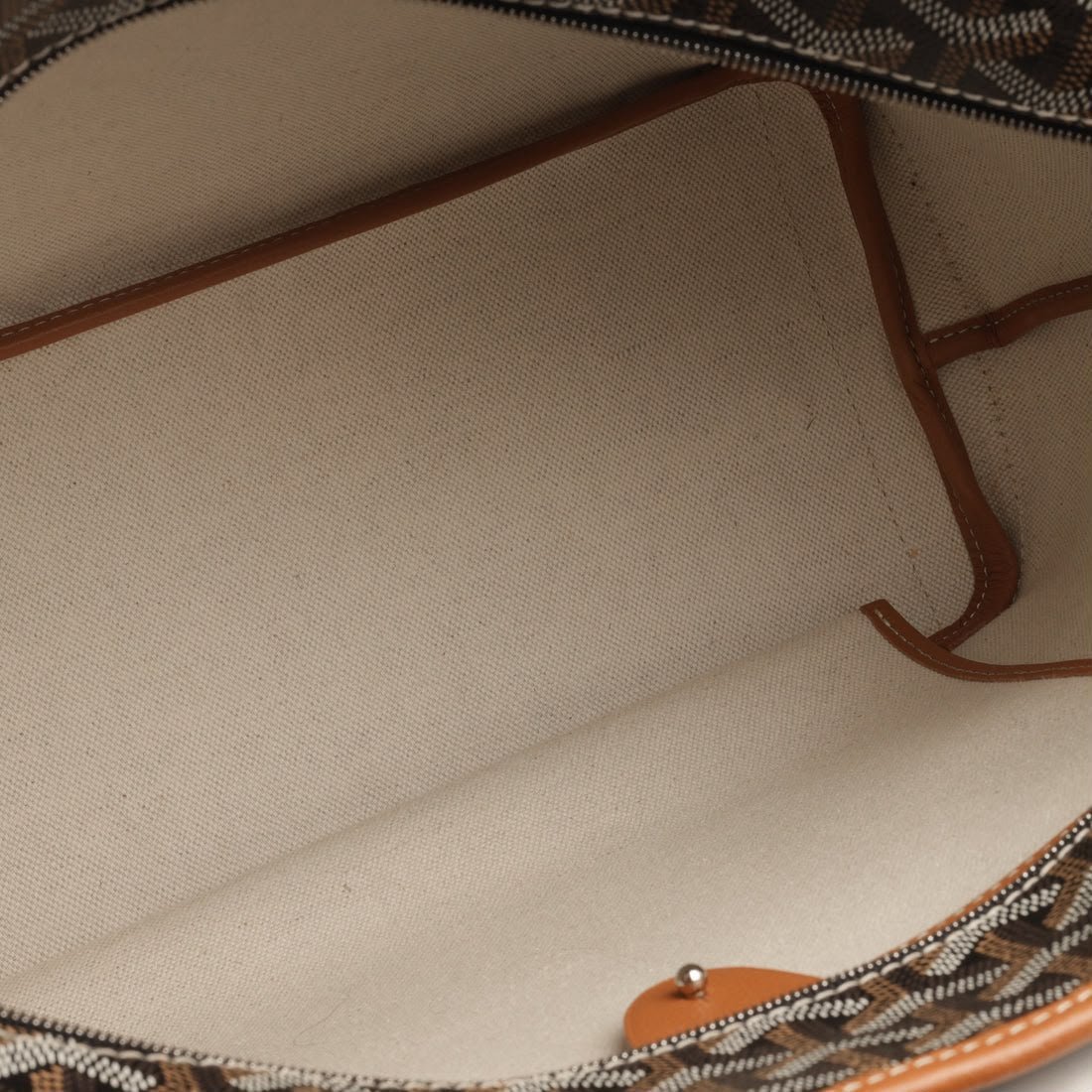 Goyard Artois PM Tote Bag – Black / Tan Goyardine - Image 3