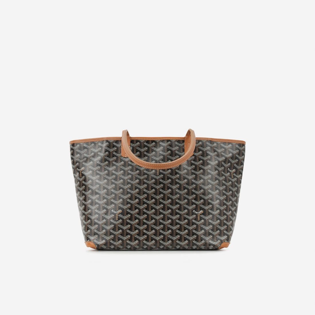 Goyard Artois PM Tote Bag – Black / Tan Goyardine - Image 4