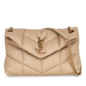 Saint Laurent Small Puffer Bag – Beige