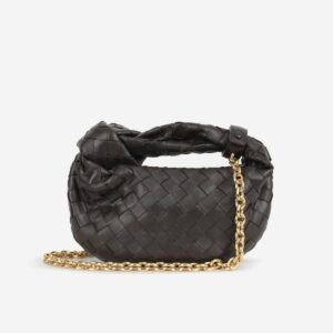 Bottega Veneta Mini Jodie Shoulder Bag Fondant Intrecciato Woven Leather Gold Hardware | Authentic Pre-Loved