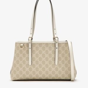 Gucci GG Emblem Small Tote Bag | Beige