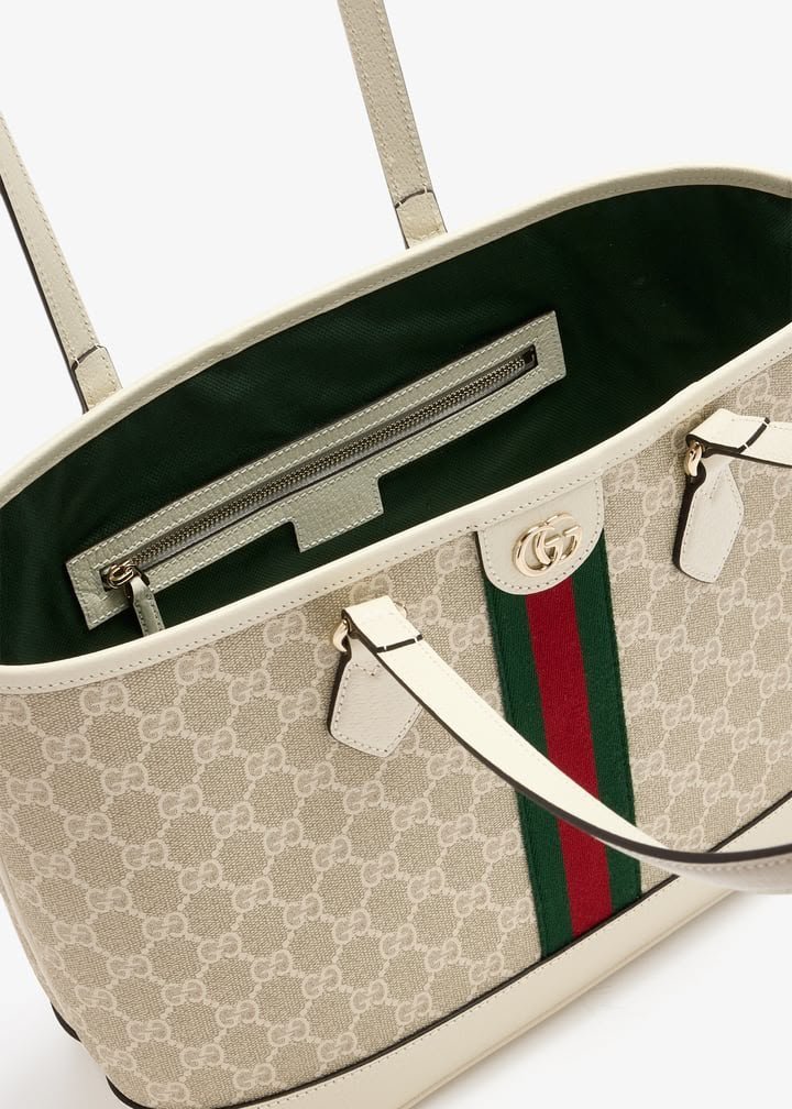 Gucci Ophidia Medium Tote Bag | GG Supreme Canvas - Image 2