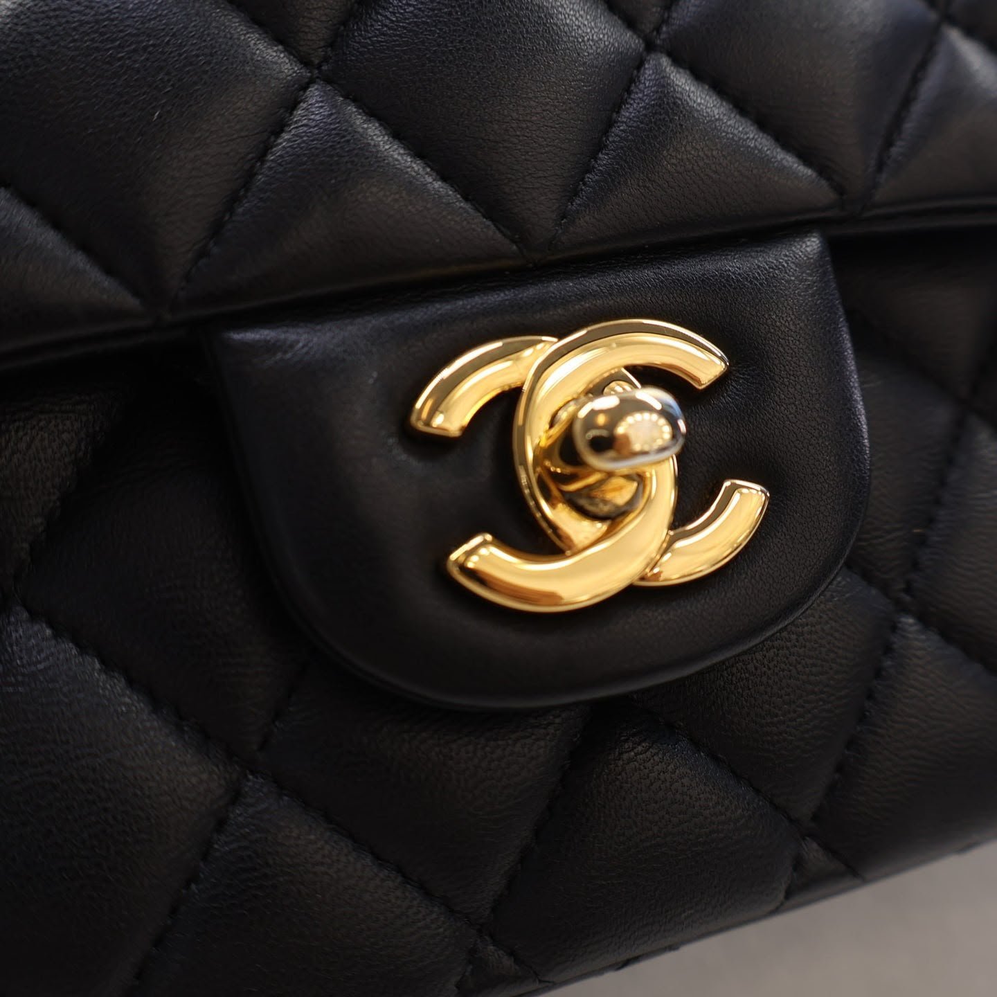 Chanel Classic Medium Double Flap Bag – Black Lambskin - Image 4