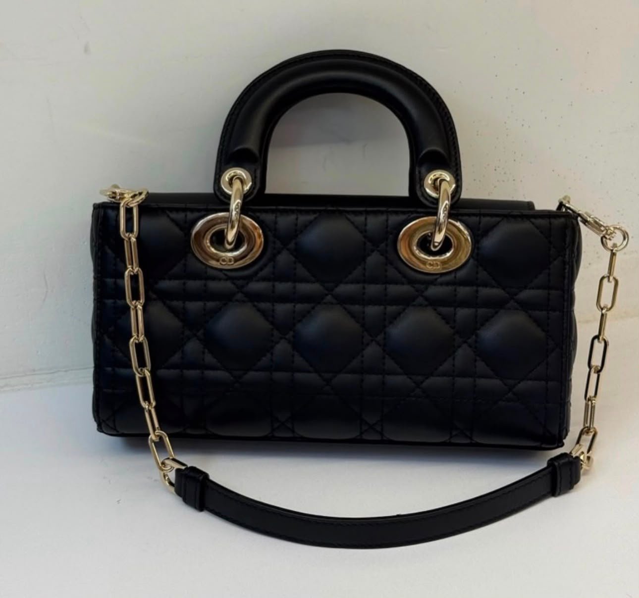 Dior Small Lady D-Joy Bag – Black Lambskin - Image 2
