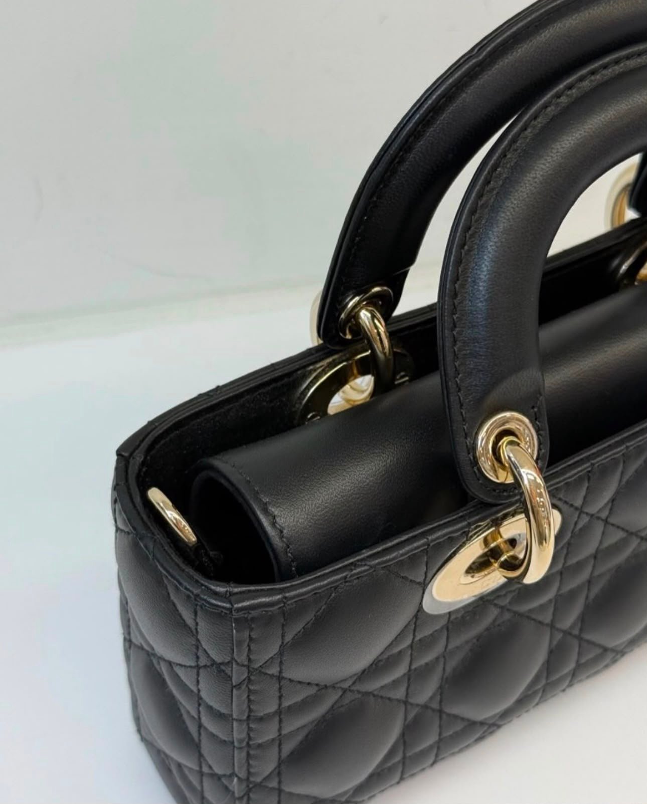 Dior Small Lady D-Joy Bag – Black Lambskin - Image 4