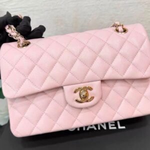 Chanel Classic Double Flap Bag – Small – Pink with Gold Hardware