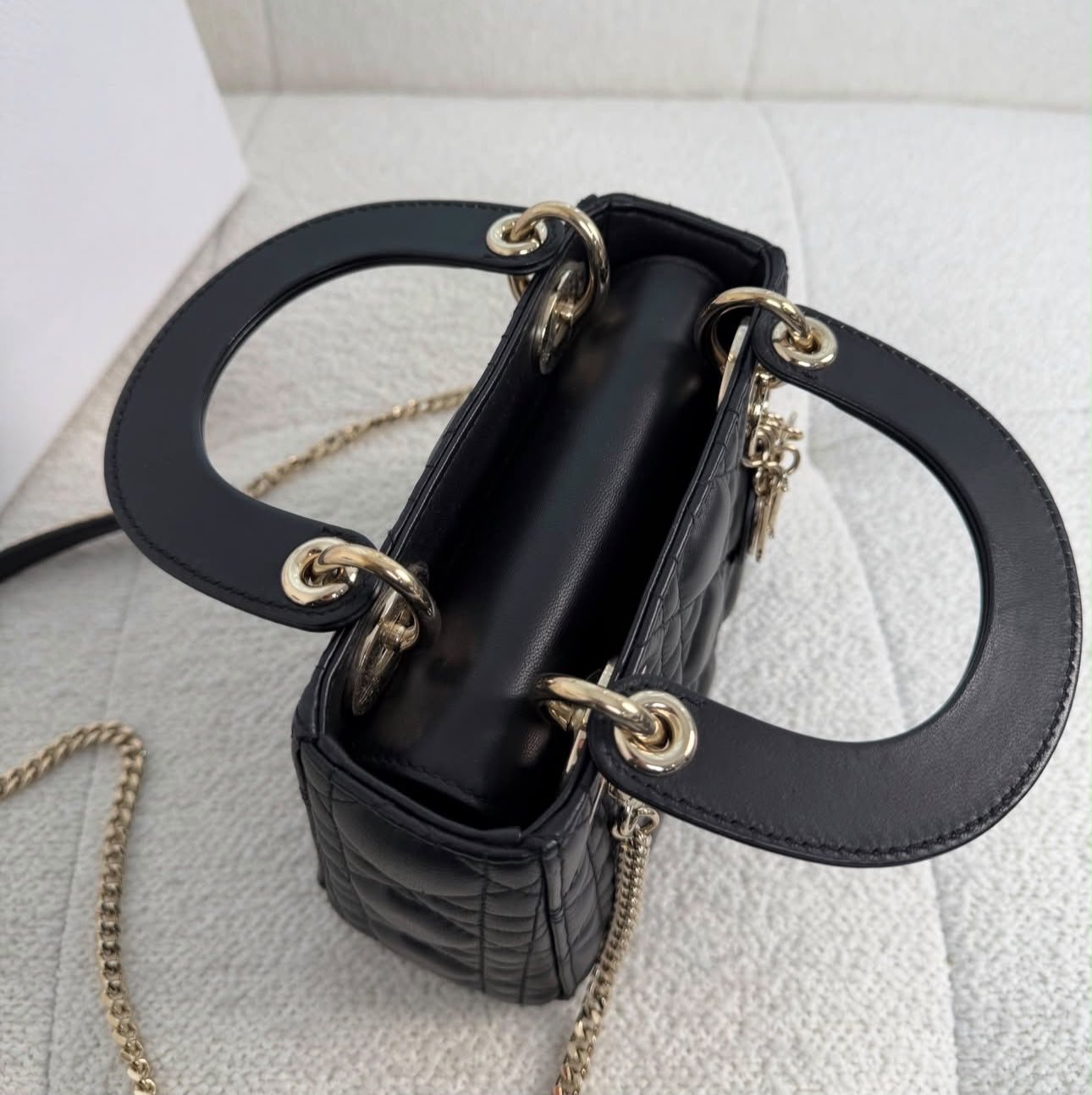 Lady Dior Mini – Black Lambskin - Image 7