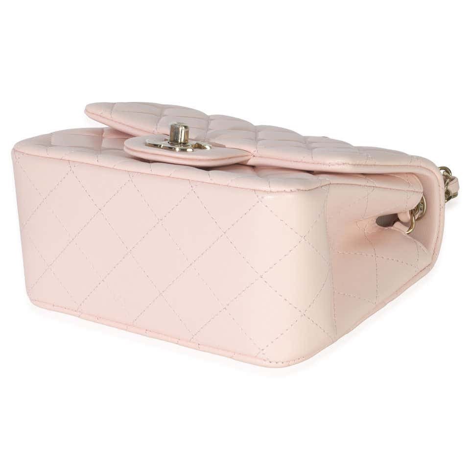Chanel Classic Mini Square Flap Bag – Pink - Image 4