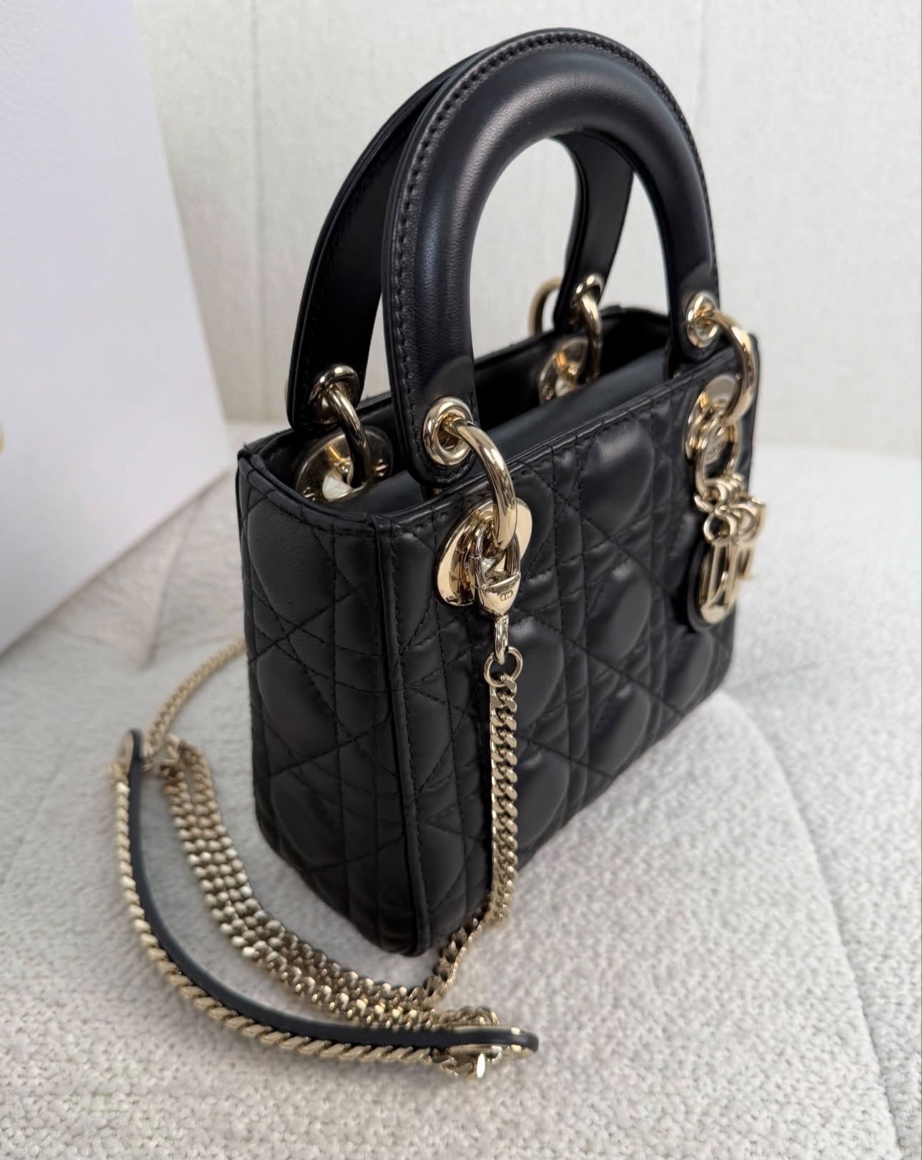 Lady Dior Mini – Black Lambskin - Image 2